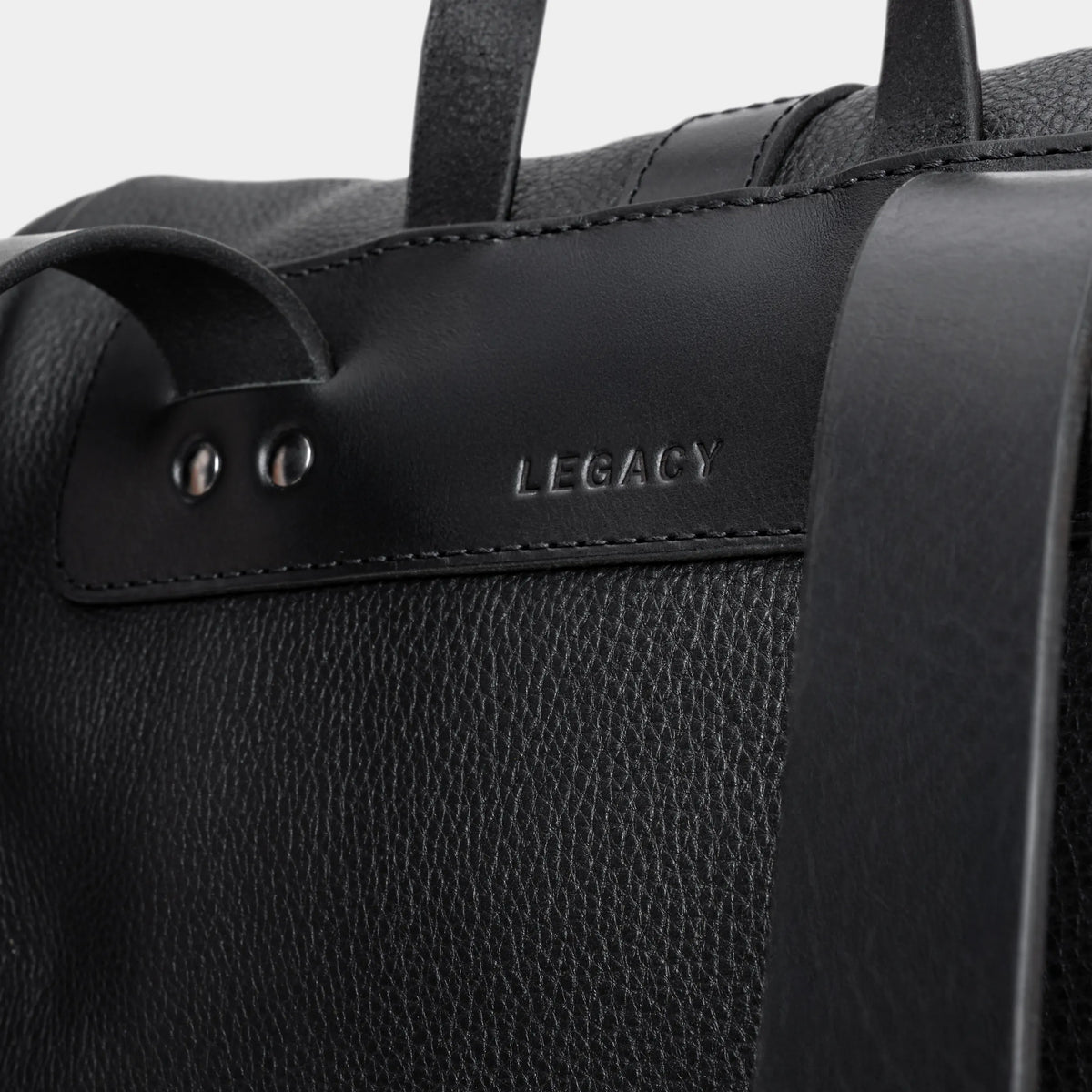 Legacy Full-Grain Leather Backpack - Coal