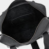 Open coal Legacy leather briefcase showing interior pocket