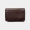 Nordweg Marco leather AirTag wallet cardholder in coffee, back view with card pocket
