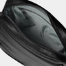 Open black Nordweg Nomad leather crossbody bag showing the interior zip pocket, SKU NW091A.IP, GTIN 7898571000962