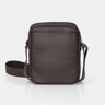 Coffee Nordweg Nomad leather crossbody bag in an angled back-pocket view, SKU NW091A.IC, GTIN 7898571000986