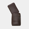 Coffee Nordweg Nomad leather laptop backpack shown with matching removable laptop sleeve