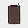 Nordweg Nomad leather passport wallet in coffee, back view