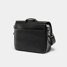 Nordweg Workday leather briefcase laptop work bag in black, back side view