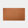 Nordweg Workplace leather desk pad in caramel, flat top view