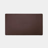 Nordweg Workplace leather desk pad in coffee, flat top view